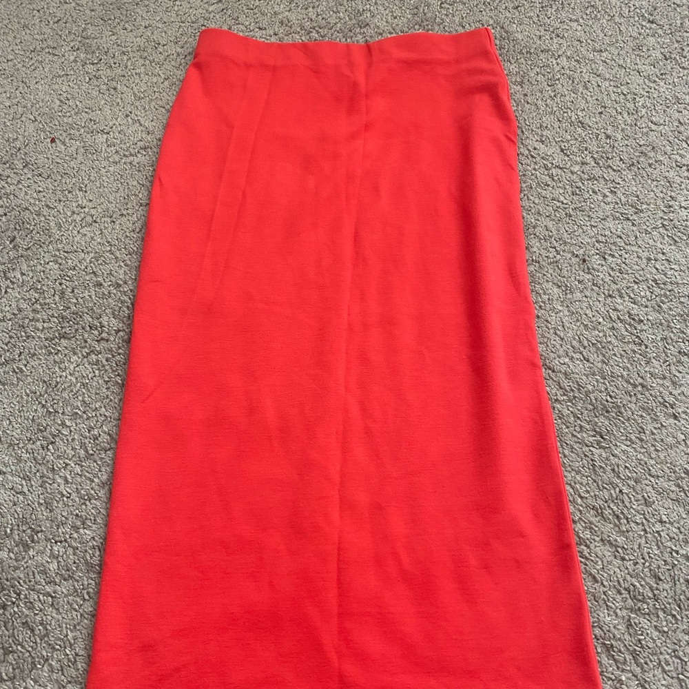 🐞NWOT Coral Red Forever 21 pencil skirt
